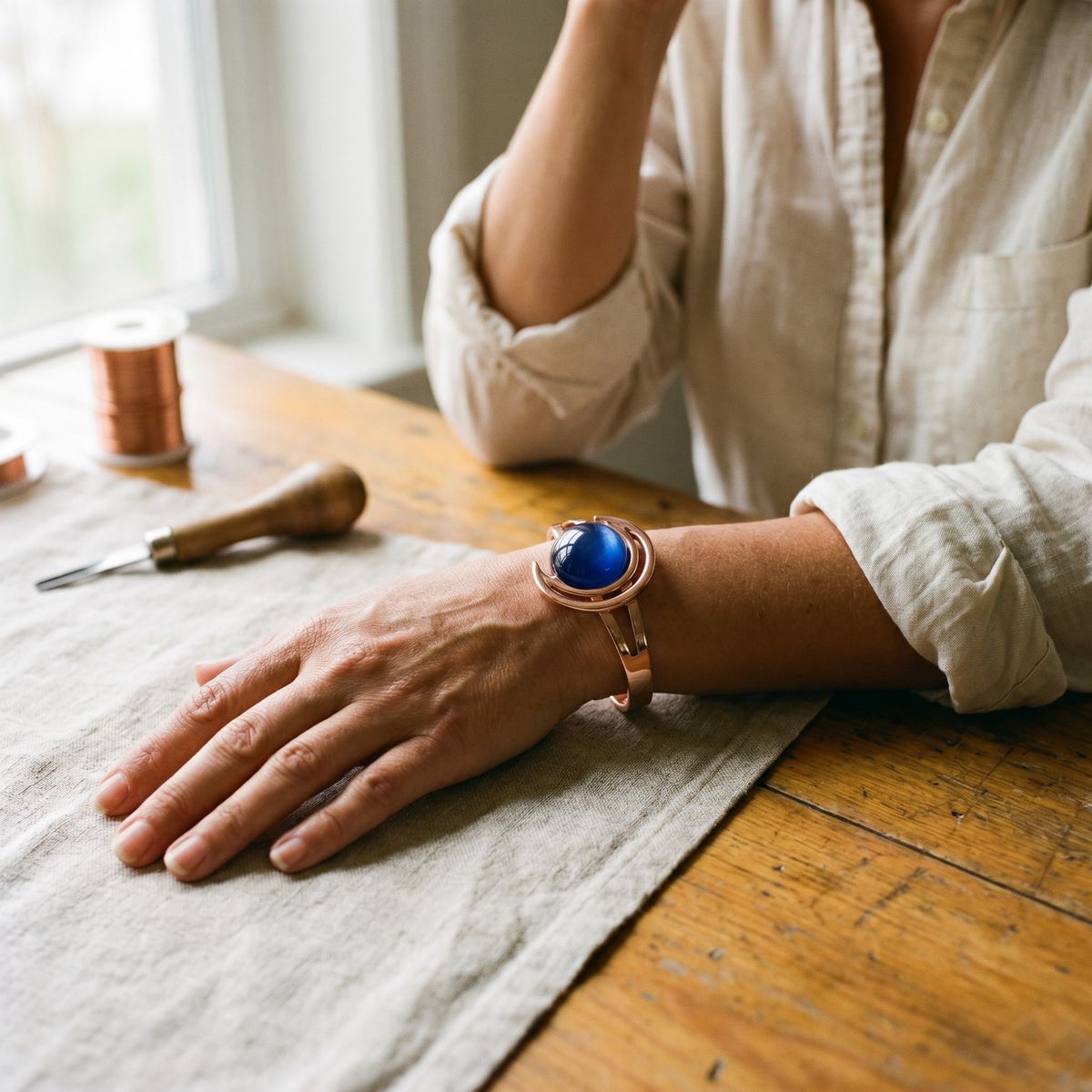 Bracciale in Rame a Sfera