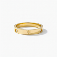 Bianca™ - Anello a Croce in Cristallo