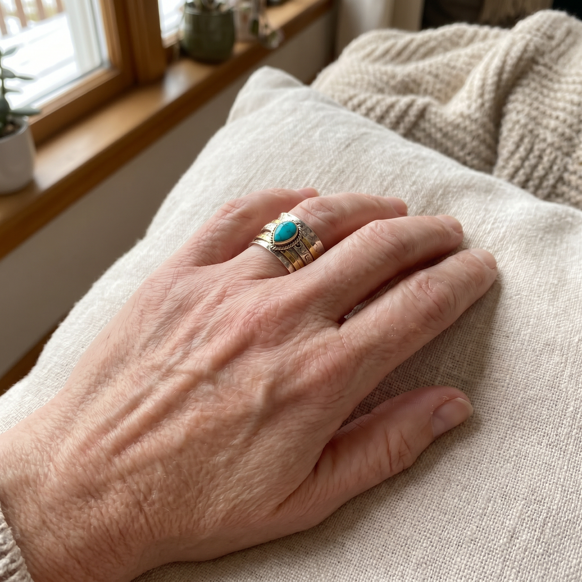 Azzurra™ - Anello Statement con Turchese Ovale