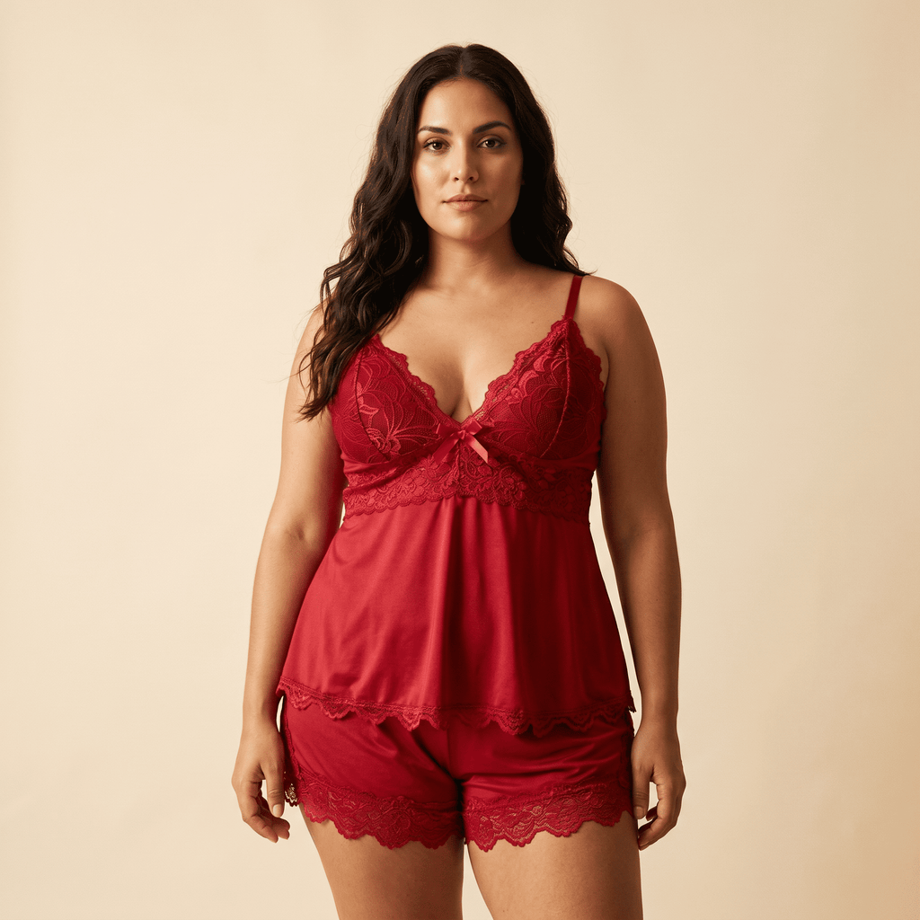 Fioressa™ - Baby Doll in Seta e Pizzo