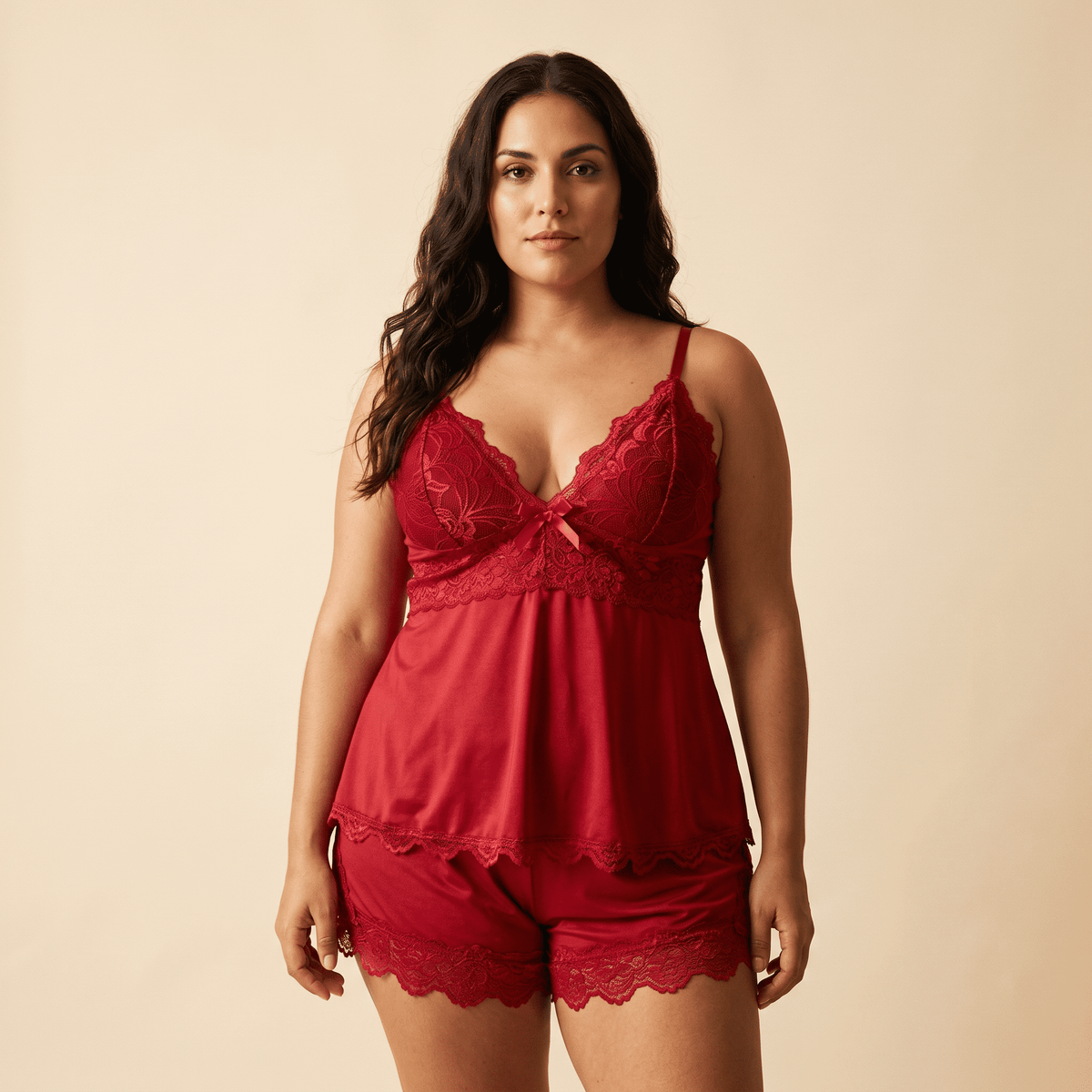 Fioressa™ - Baby Doll in Seta e Pizzo