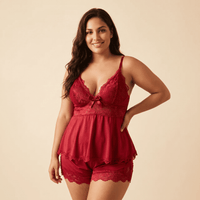 Fioressa™ - Baby Doll in Seta e Pizzo
