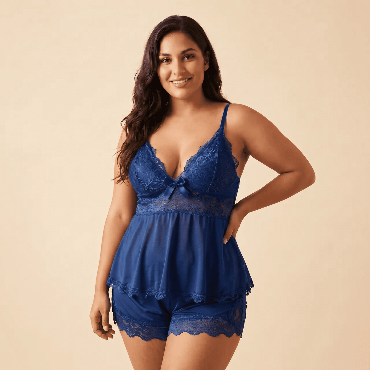 Fioressa™ - Baby Doll in Seta e Pizzo