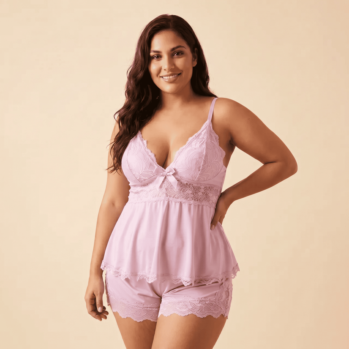 Fioressa™ - Baby Doll in Seta e Pizzo