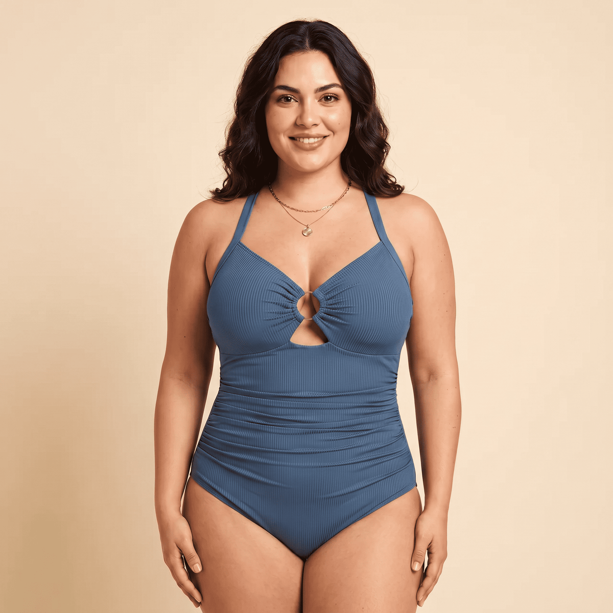 Loravie™ - Modellante Costume con Dettaglio Anello Dorato