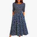 Evelina™ - Abito Maxi con Tasche Midnight Bloom