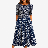 Evelina™ - Abito Maxi con Tasche Midnight Bloom