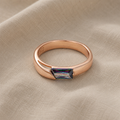 Anello Quadrato in Zircone Colorato Caldo