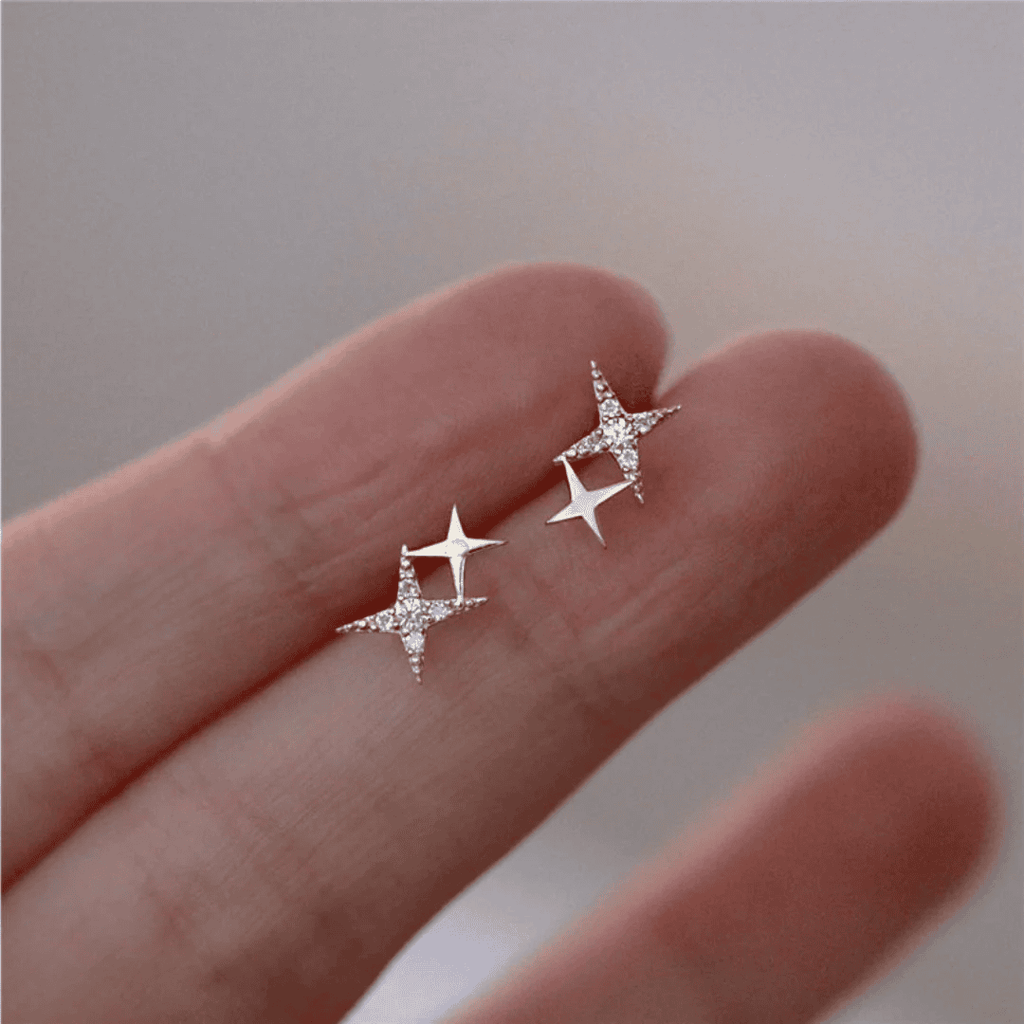 Brillanti Orecchini a Forma di Stella
