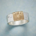 Anello in Argento Golden Thread