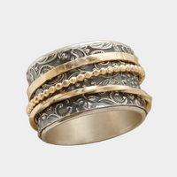Anello vintage in oro e argento