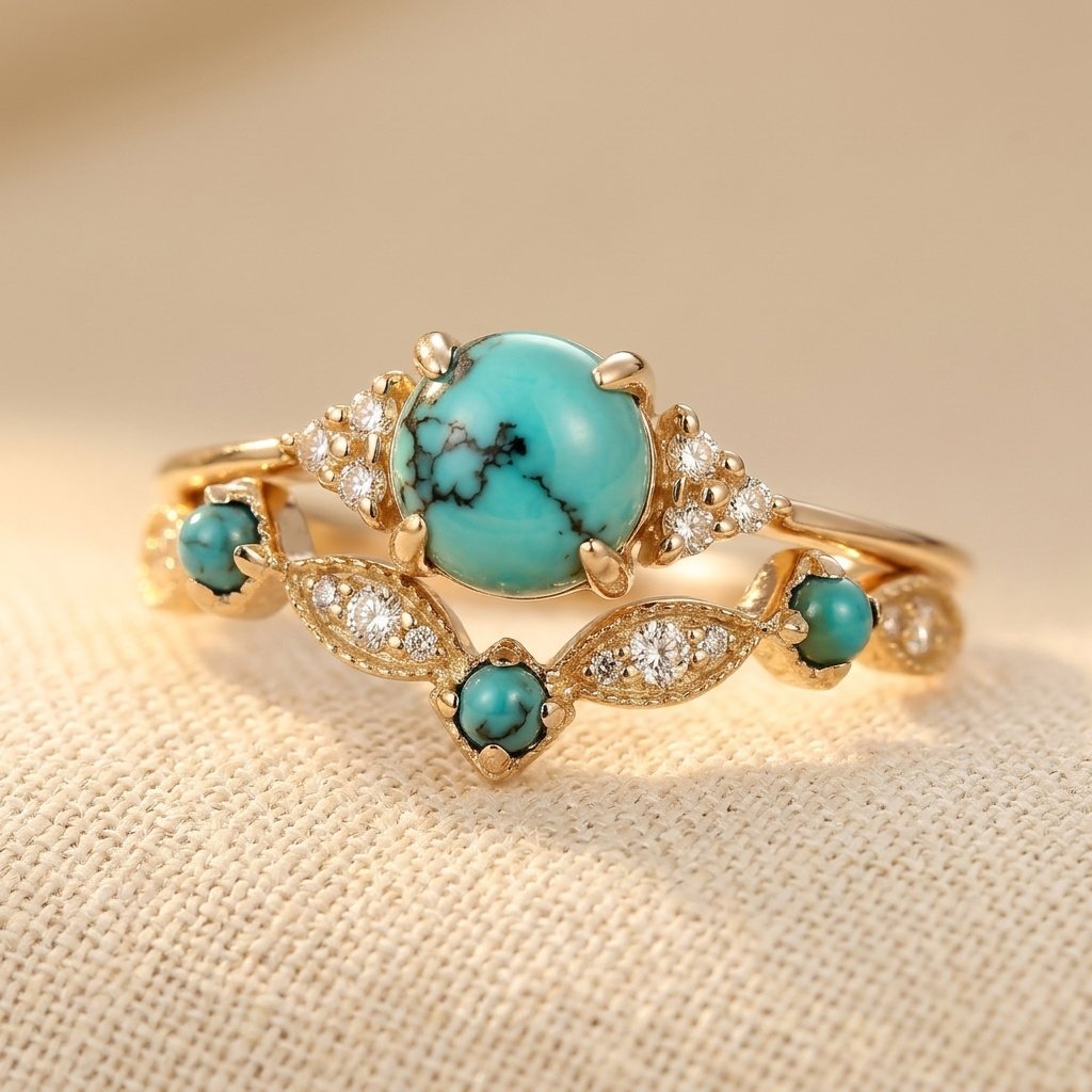 Anello Bohemien in Turchese