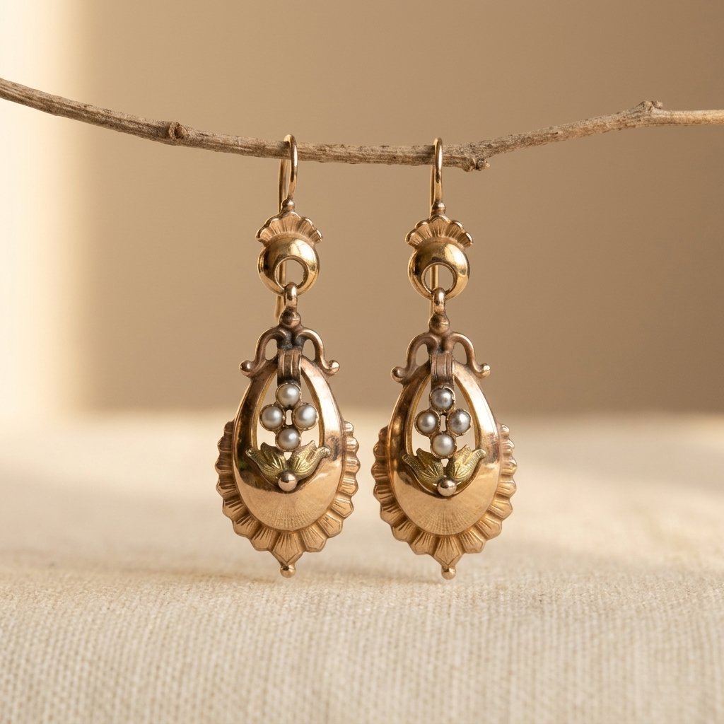 Orecchini a Goccia in Perle Finte Stile Bohemien Vintage