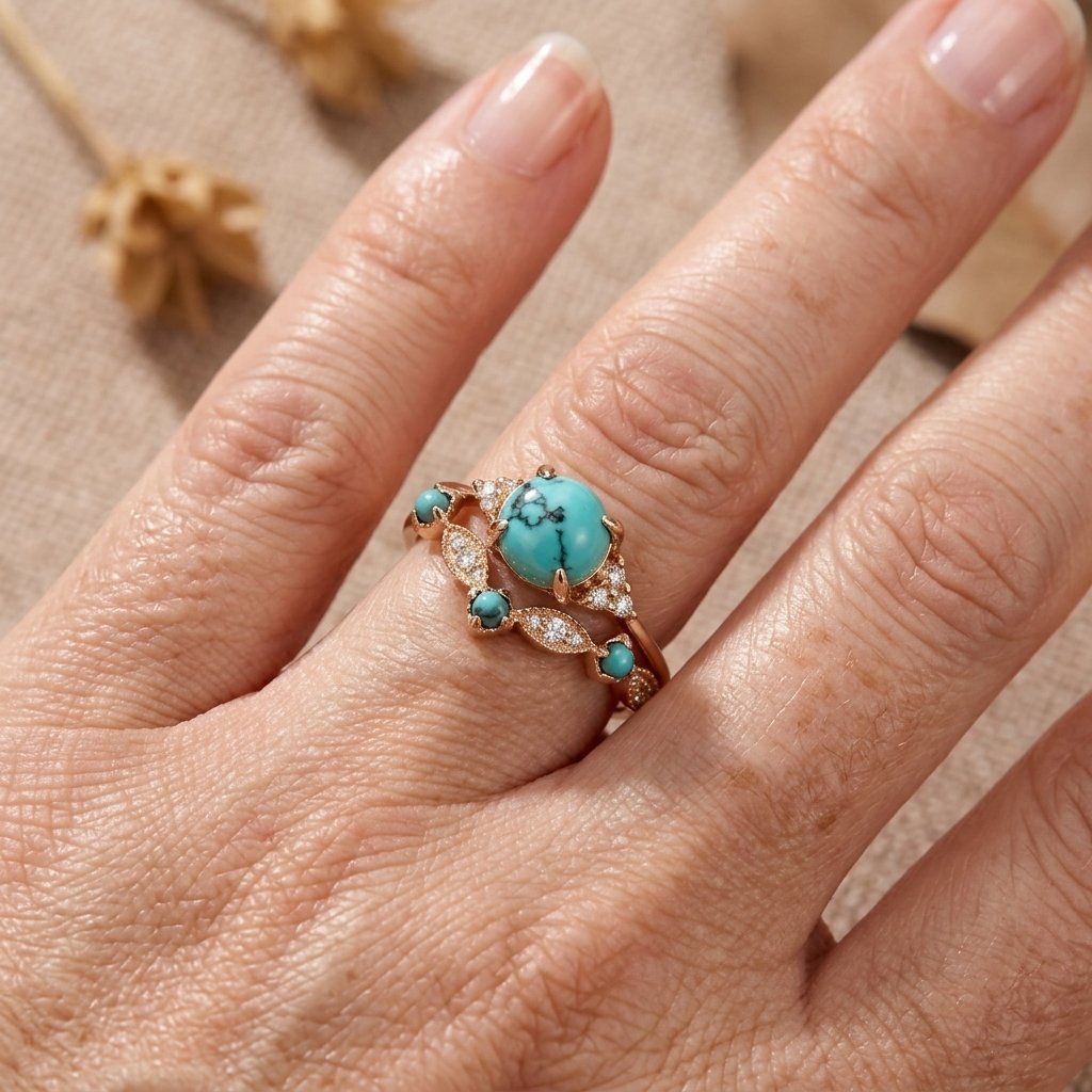 Anello Bohemien in Turchese