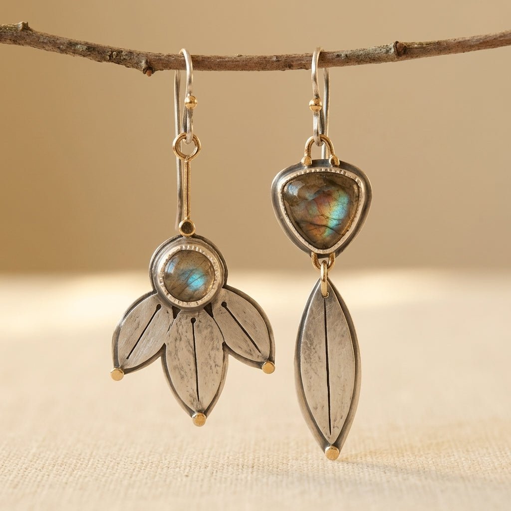 Orecchini in Zirconia a Foglia Retro Bohemien