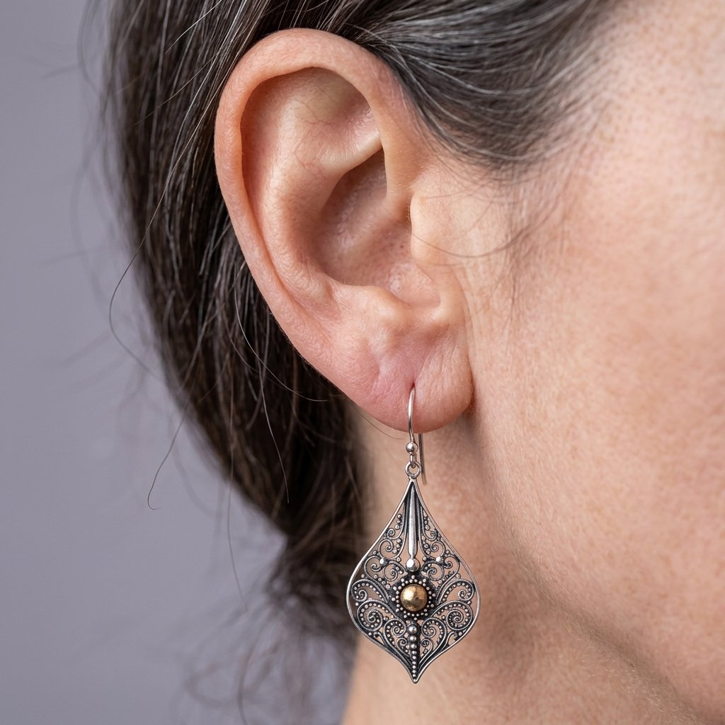 Orecchini a Goccia d'Acqua Hollow in Stile Bohemien Retro