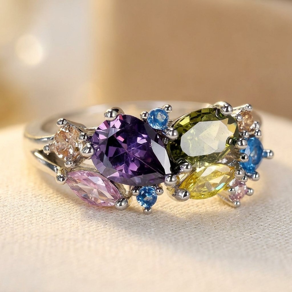 Anello di Fidanzamento Elegante in Zirconia Cubica