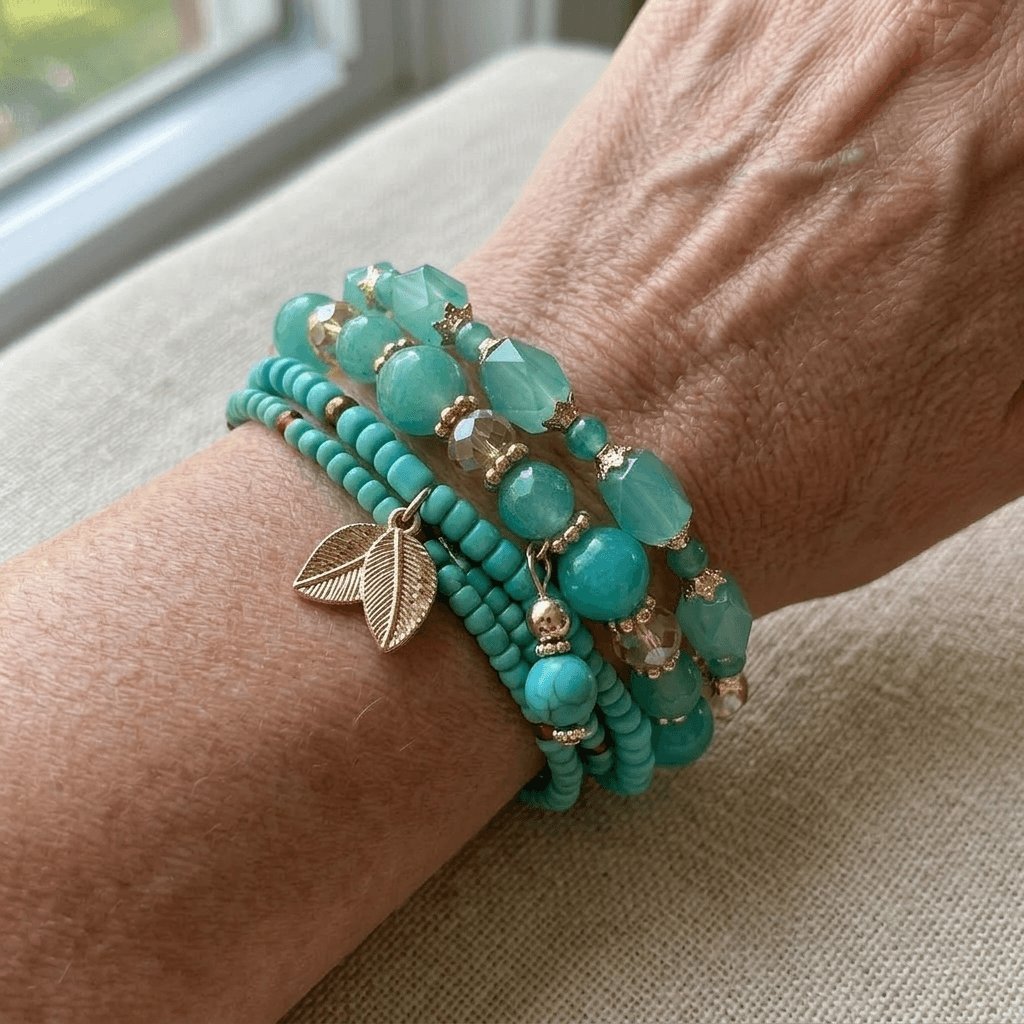 Set Boho Mint Turchese 4 Pezzi