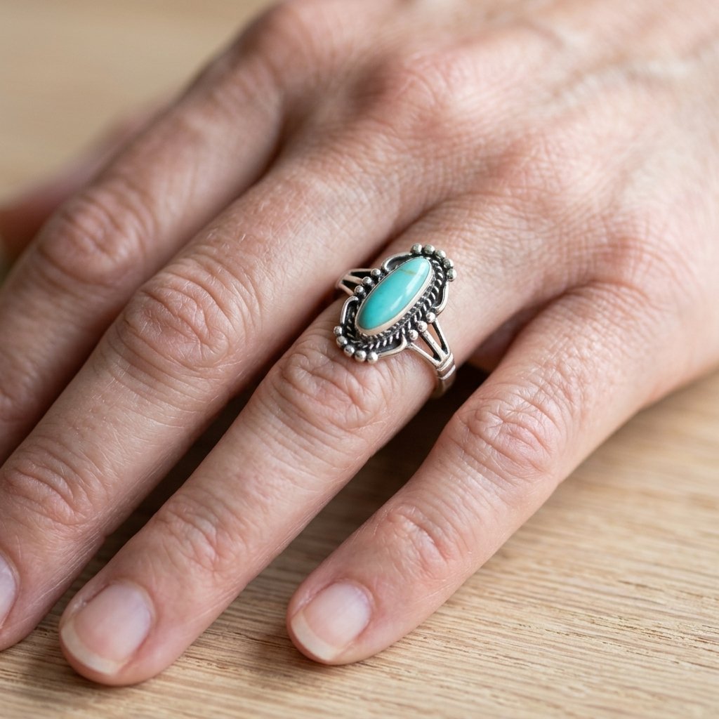 Anello Dichiarativo Marquise Turchese Etnico