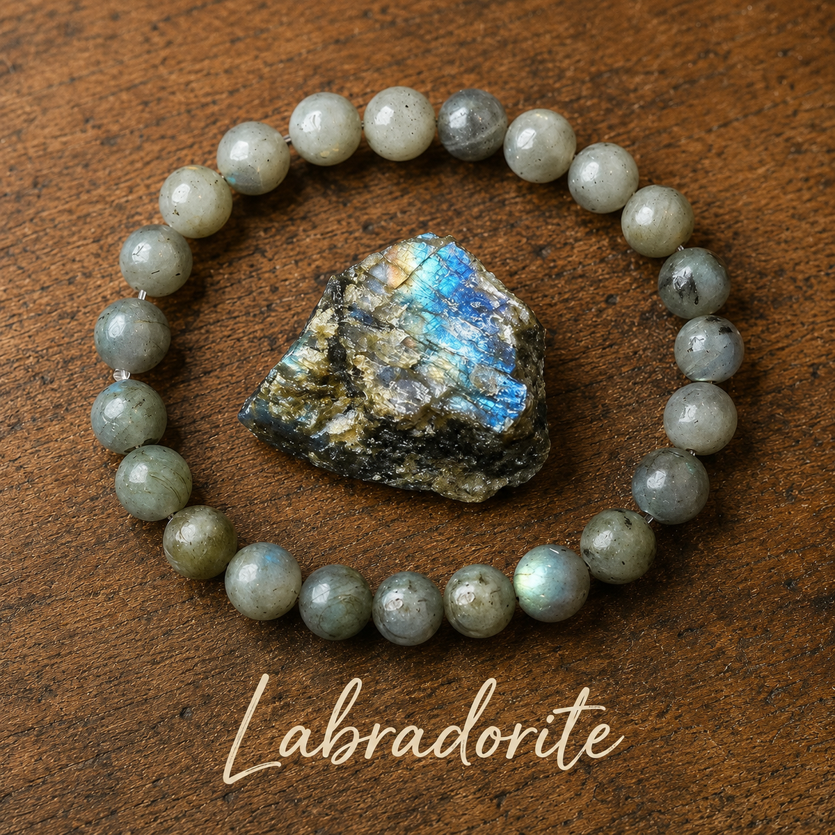 Bracciale in Labradorite per Intuizione, Trasformazione e Protezione