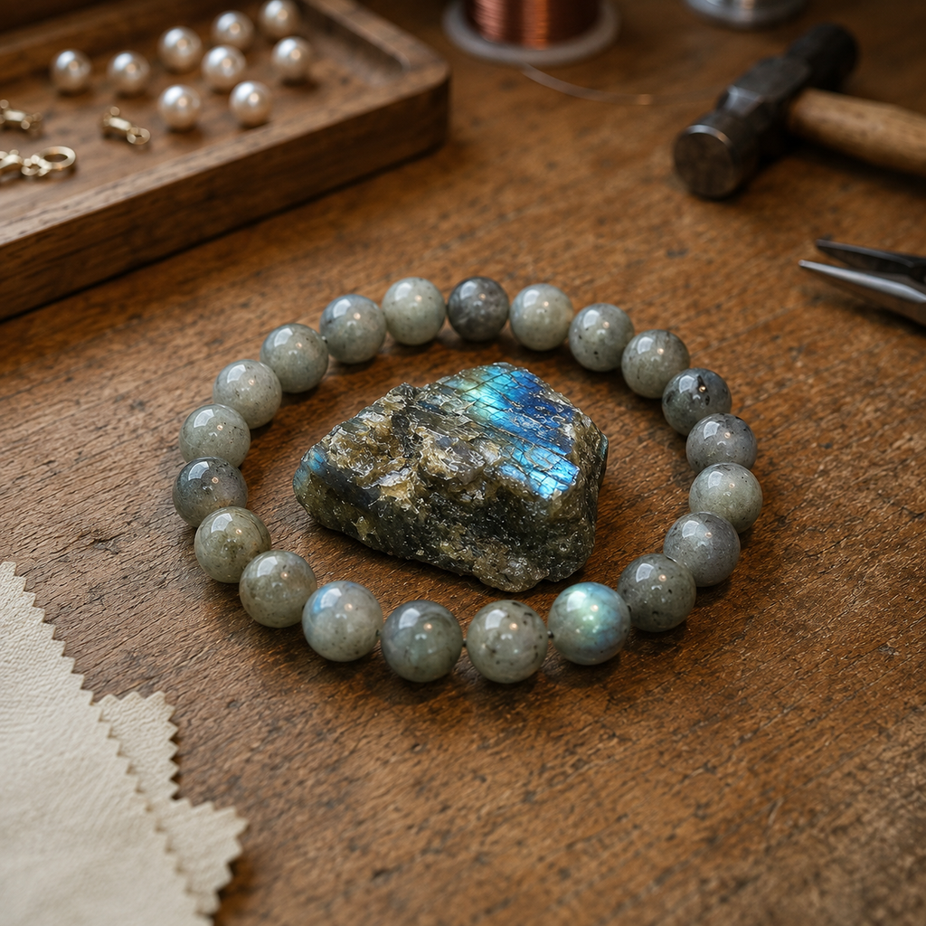Bracciale in Labradorite per Intuizione, Trasformazione e Protezione