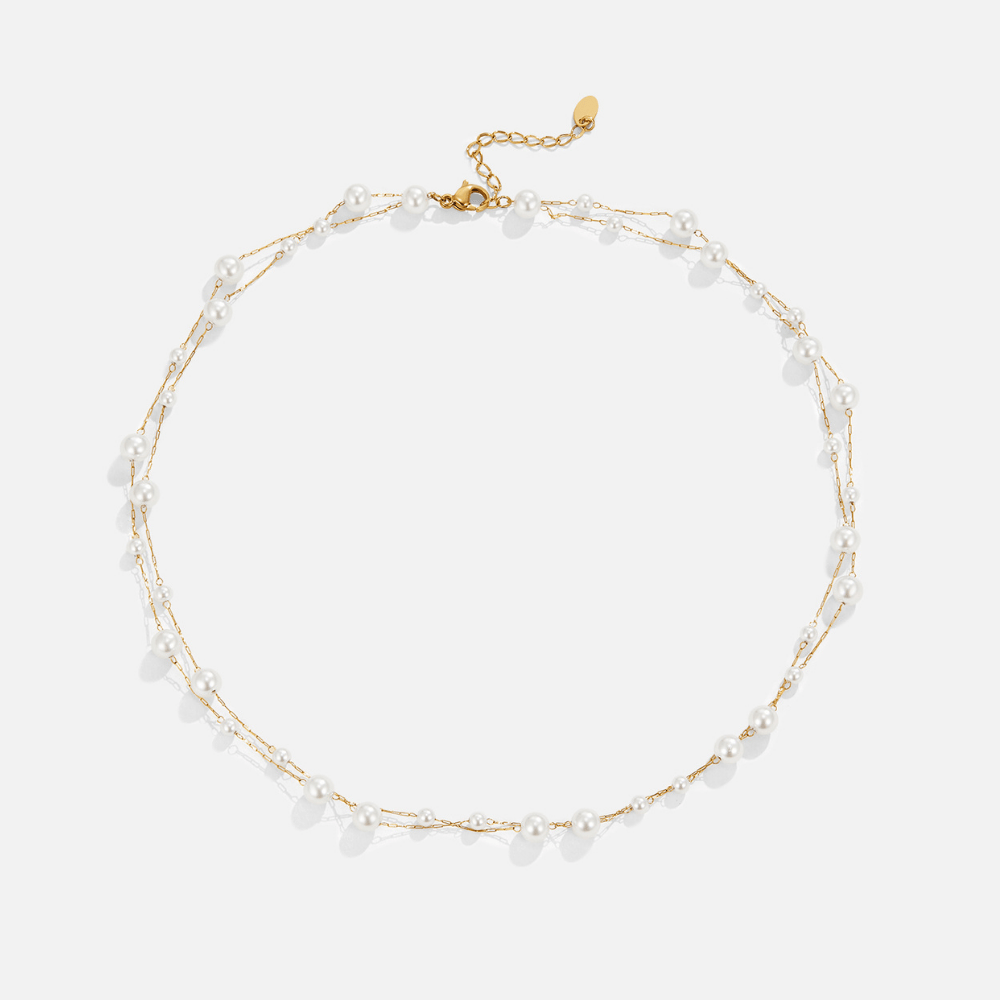 Collana a strati con perle Tori