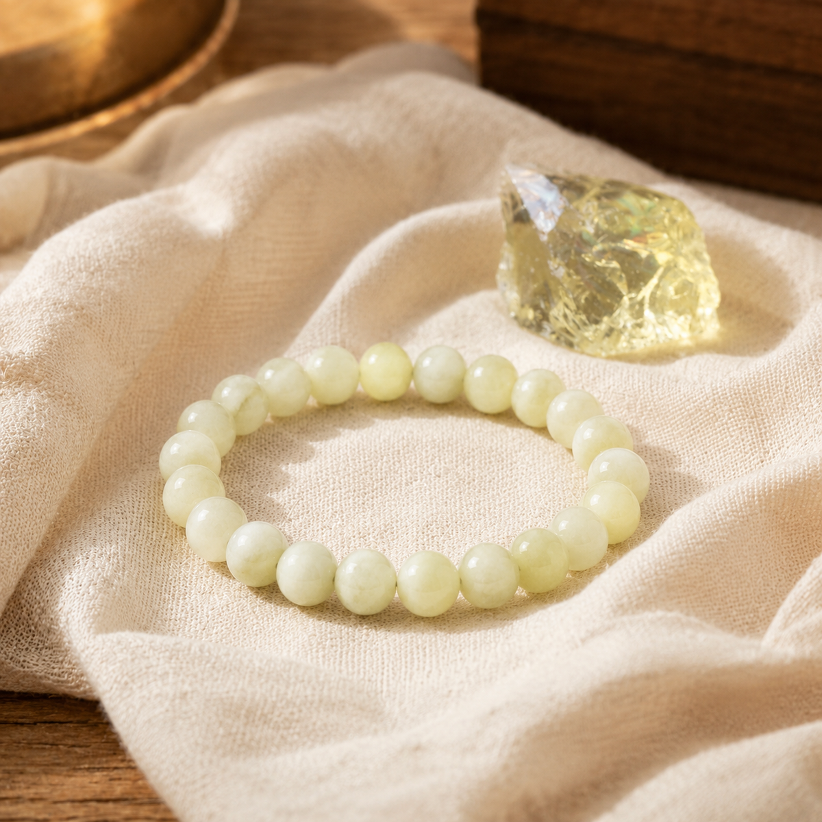 Bracciale in Quarzo Limone per Positività, Ottimismo ed Energia