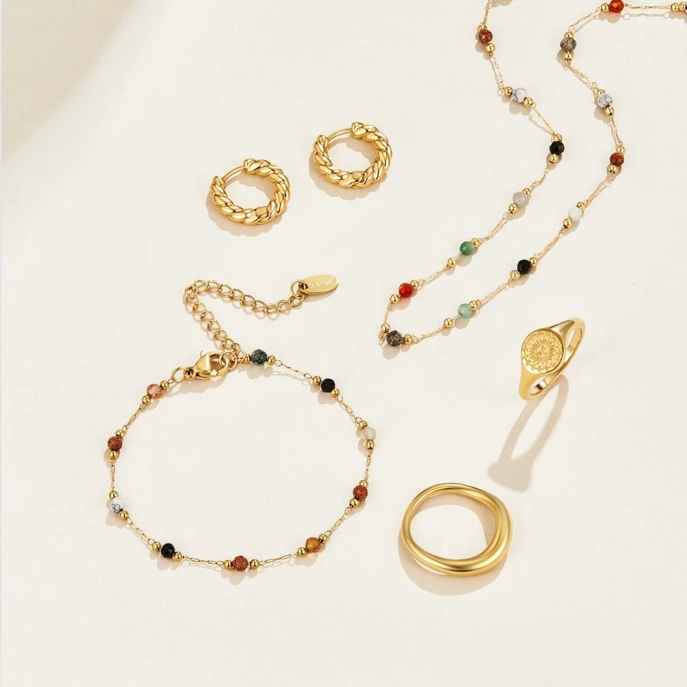 Bracciale in Pietre Con Perline Lulu