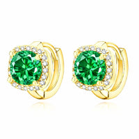 Nadine™ - Emerald Earrings Gold