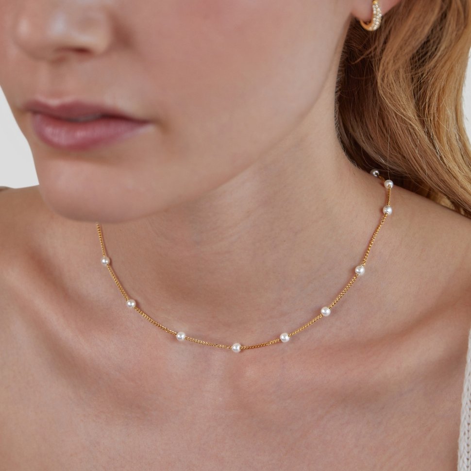 Collana in Perle D'Oro Senza Tempo
