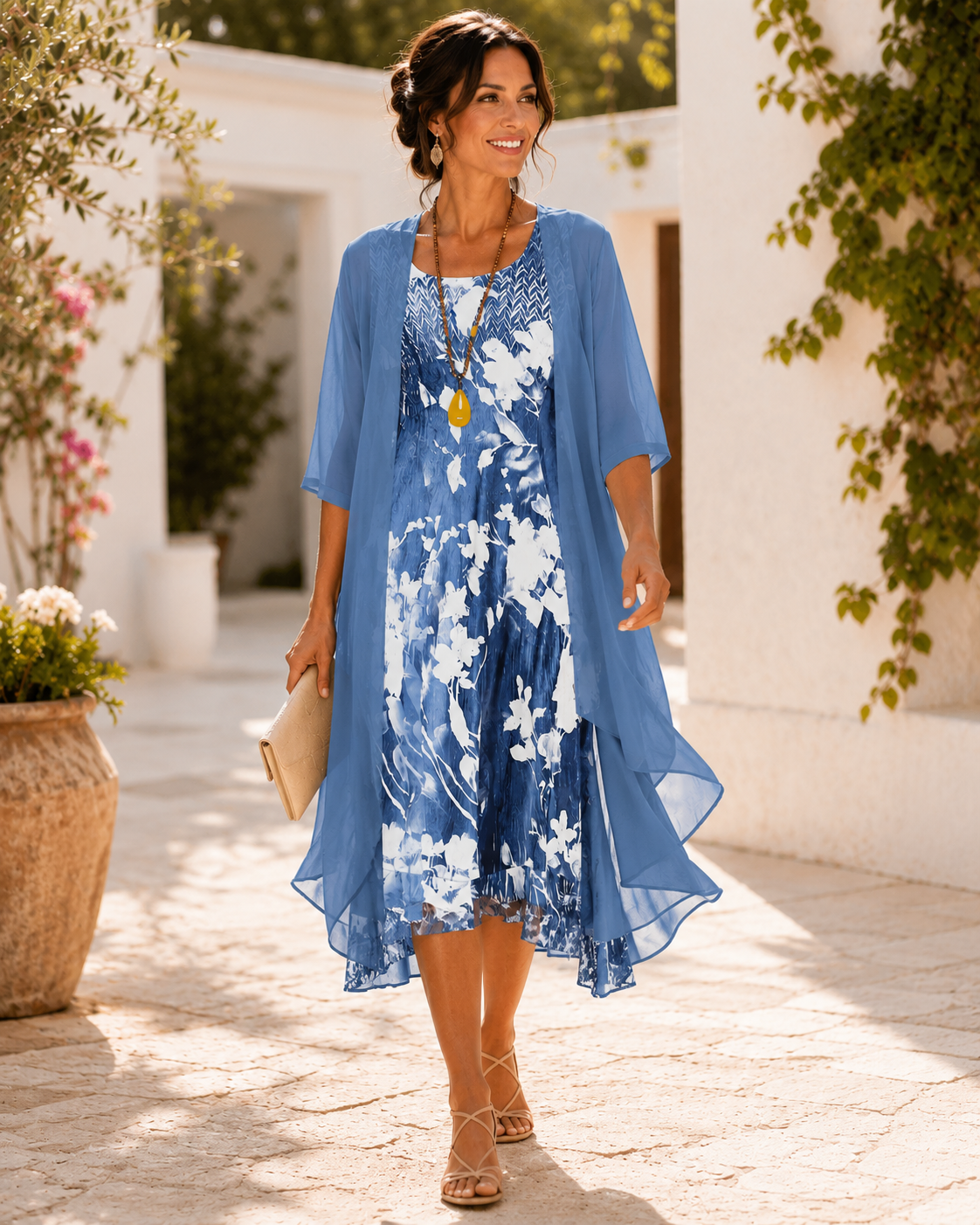 Celestra™ -  Vestito Donna Leggero a Due Strati