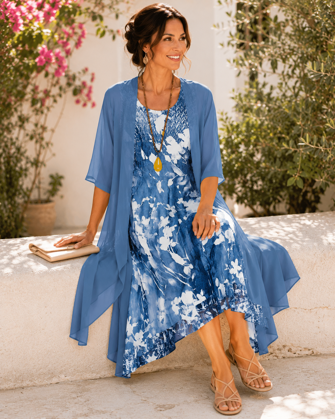 Celestra™ -  Vestito Donna Leggero a Due Strati