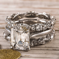 Anello a Strati in Argento Vintage Lucido