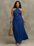 Marcella™ - Abito Maxi con Scollo all'Americana