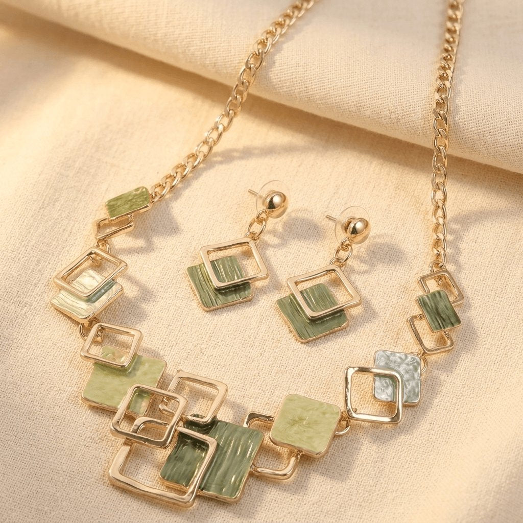 Set di Gioielli Boho Lusso con Collana e Orecchini