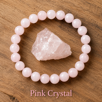 Bracciale in Cristallo Rosa per Amore, Gioia e Calore Emotivo