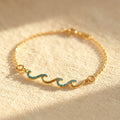 Bracciale Boho Oro Turchese a Onda