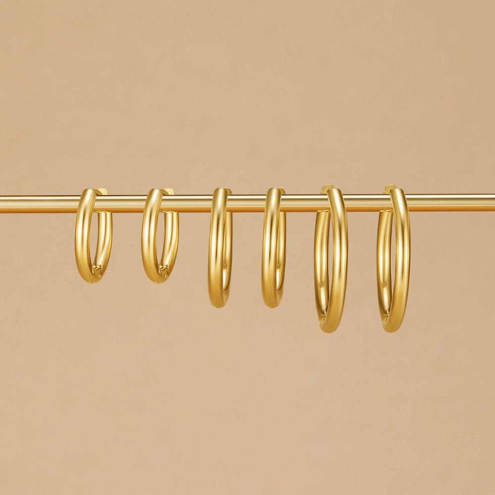 Set di Orecchini a Cerchio Triplo