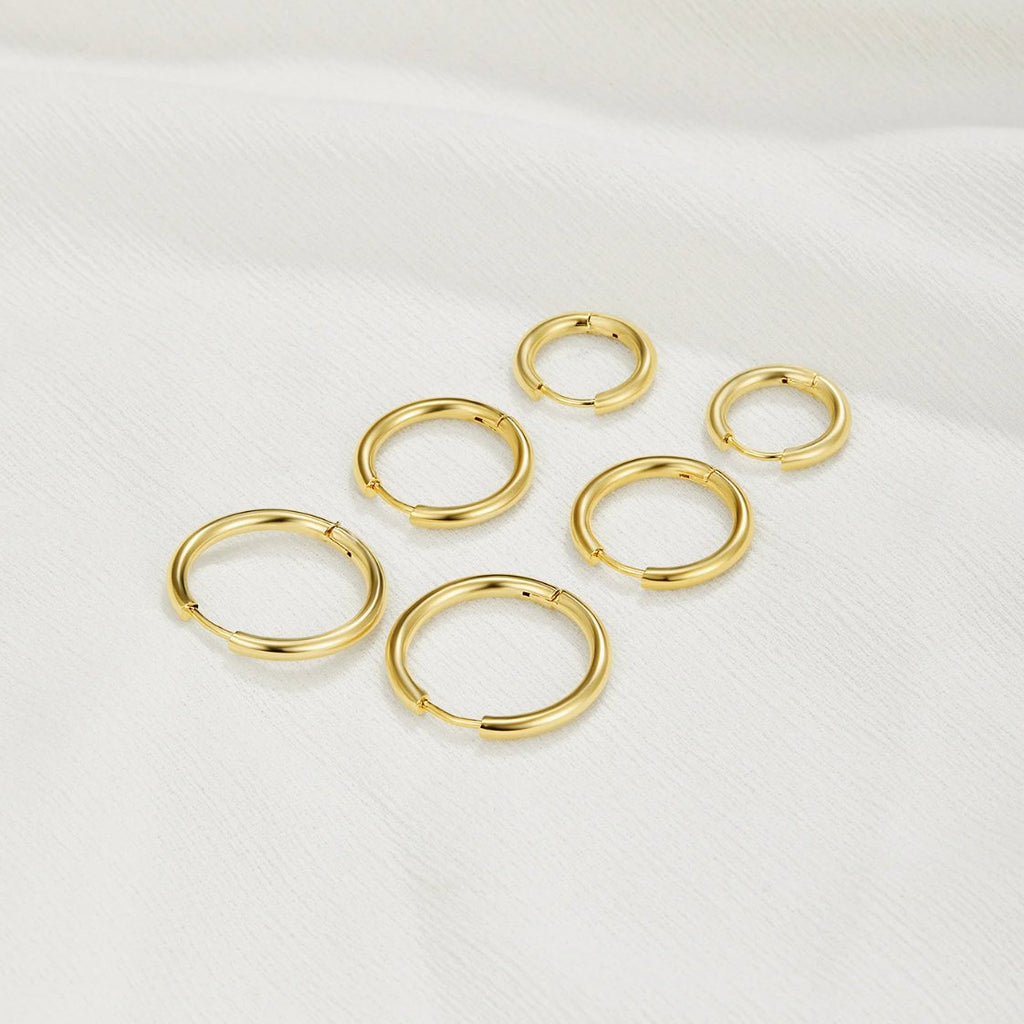 Set di Orecchini a Cerchio Triplo