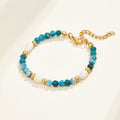 Braccialetto in Blu Turchese e Perle