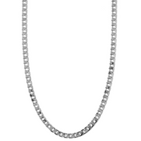 Riflessa™ - Collana in Oro Bianco con Maglia Piatta