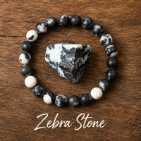 Bracciale in Giada Zebra per Equilibrio, Radicamento e Motivazione